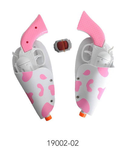 Cowboy Double Gun Set Cowprint Pink image 0