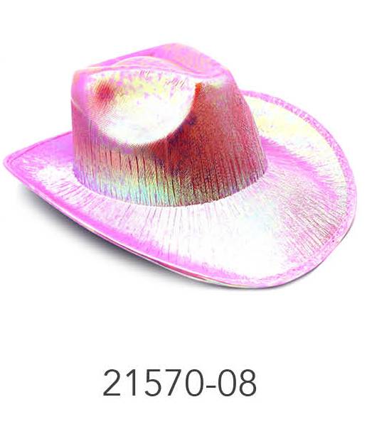 Metallic Cowboy Hat (Light Pink) image 0