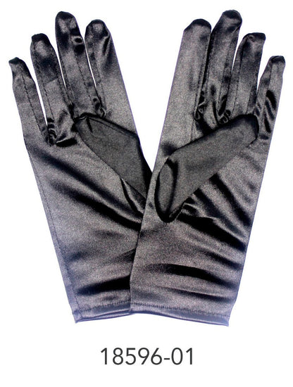 Satin Glove (Short) (Black) image 0