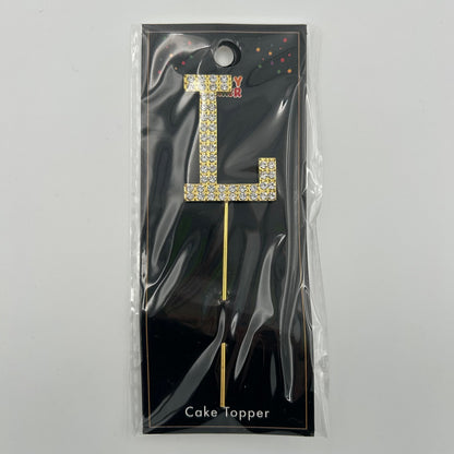 Gold Letter Cake Topper - L image 0