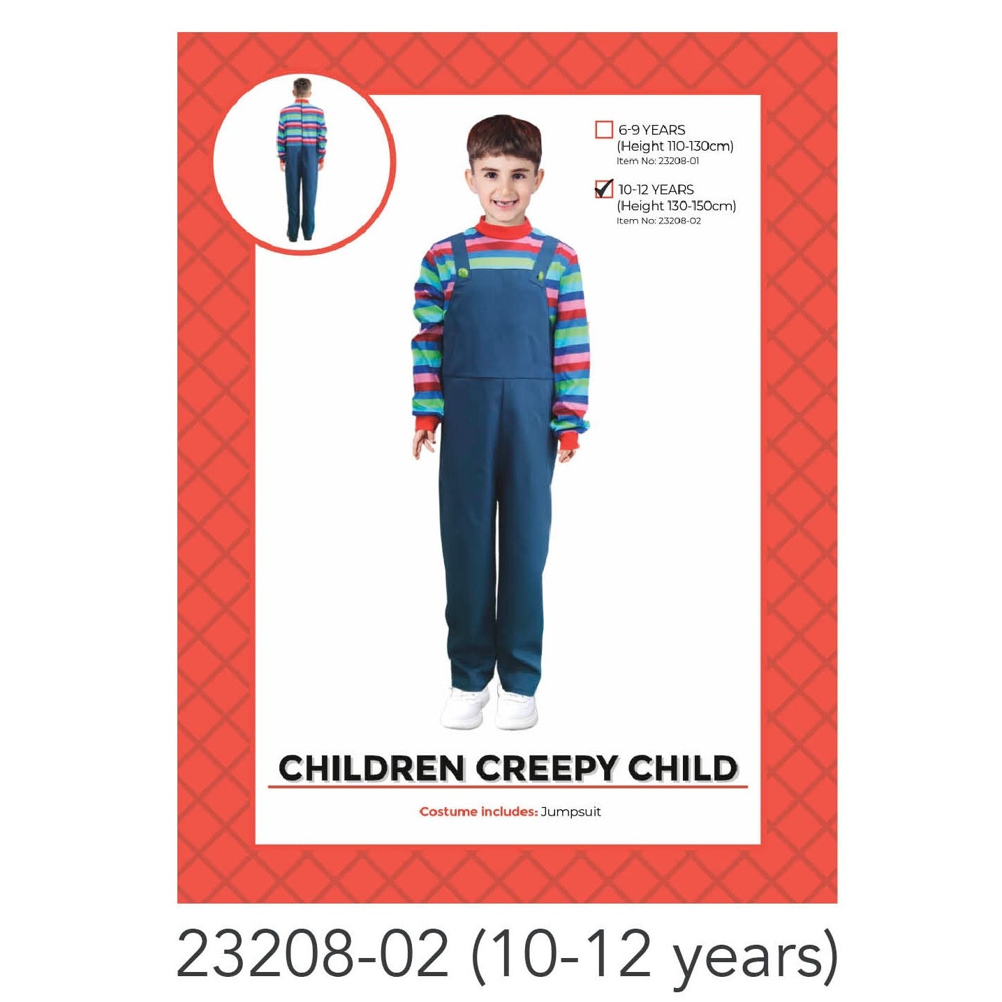 Children Creepy Child Costume 10-12 Years image 0