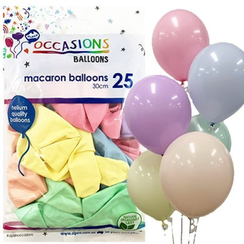 Pastel 30cm Latex Balloons 25pk - Assorted image 0