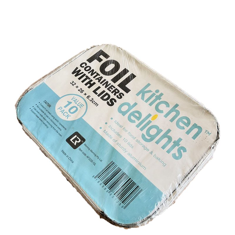 PK10 FOIL CONTAINER WITH LIDS 32*26*6.3CM image 0