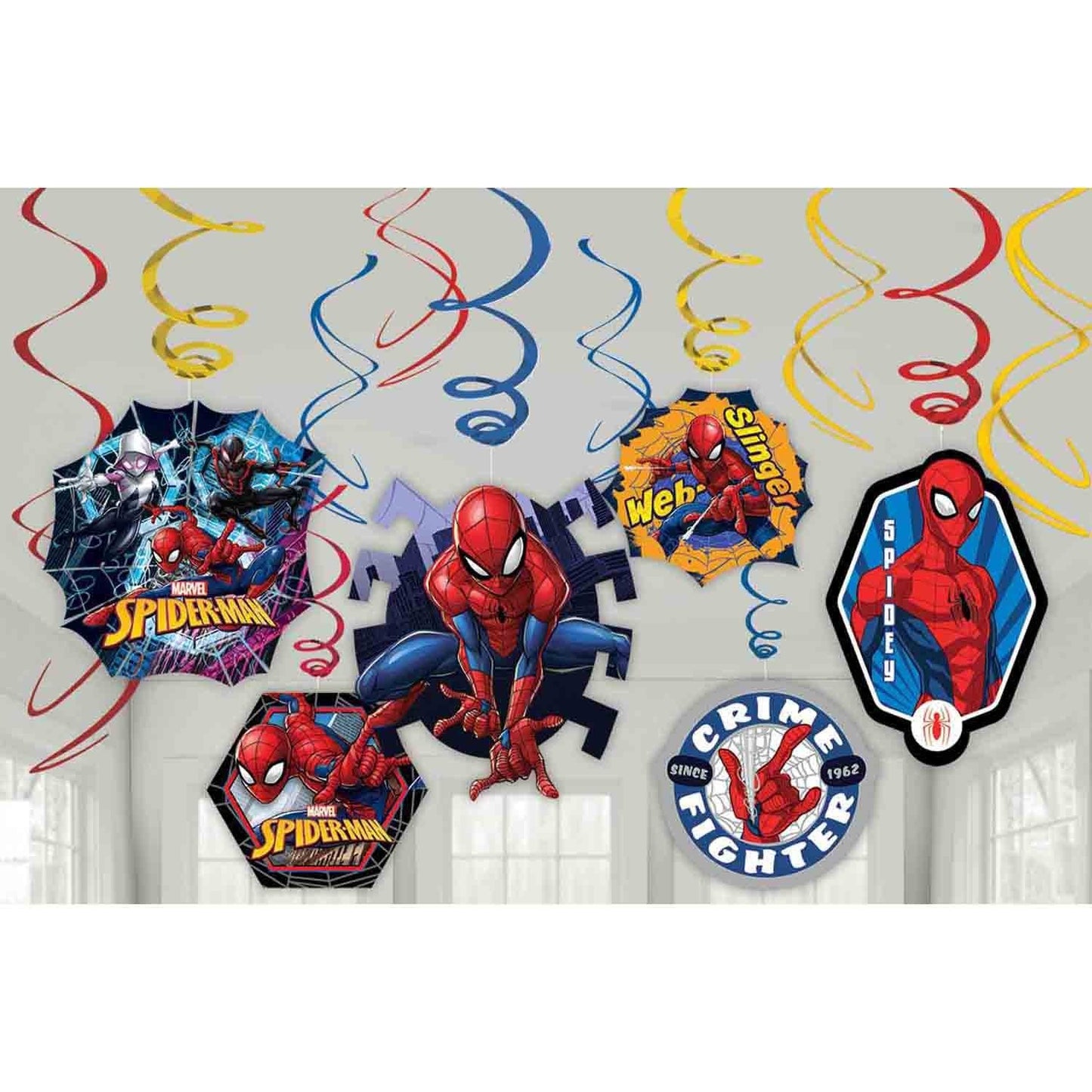 Spiderman Webbed Wonder Hanging Swirl Decorations image 0