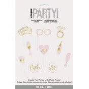 10 FOIL PHOTO PROPS - BRIDE TO BE image 0