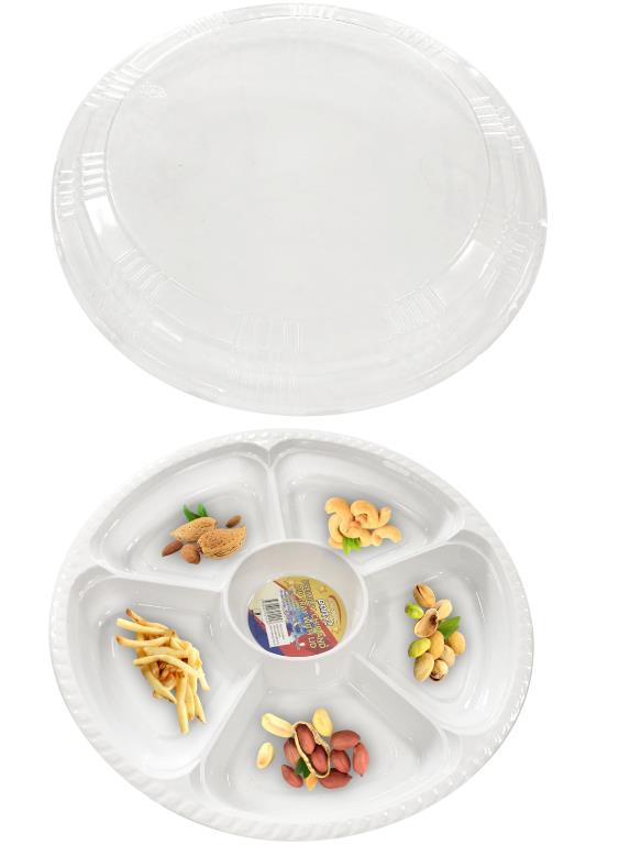 Disposable Party Chip & Dip Platter W/ Lid image 0