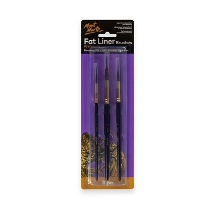 Fat Liner Brush Set Taklon/Squirrel 16/10/6 image 0