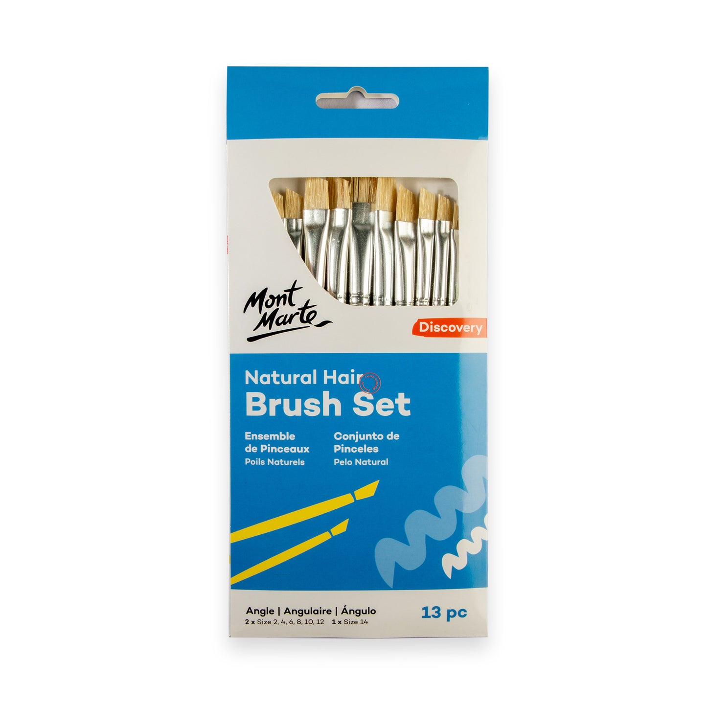 Natural Hair Flat Angle Brush Set 13pc image 0