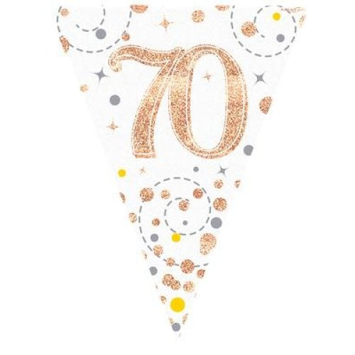 Sparkling Fizz Rose Gold Bunting 3.9m #70 image 0