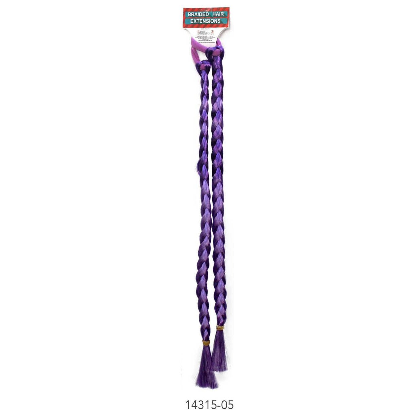 Long Coloured Braided Hair Extension (Purple) image 0