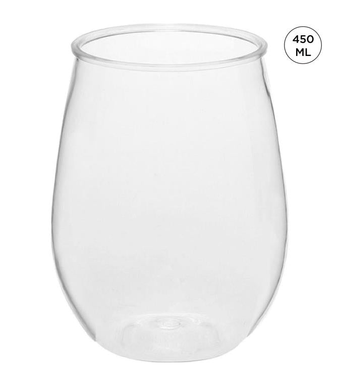 Acrylic Plastic Plain Series 450ML Stemless Wine Glass image 0