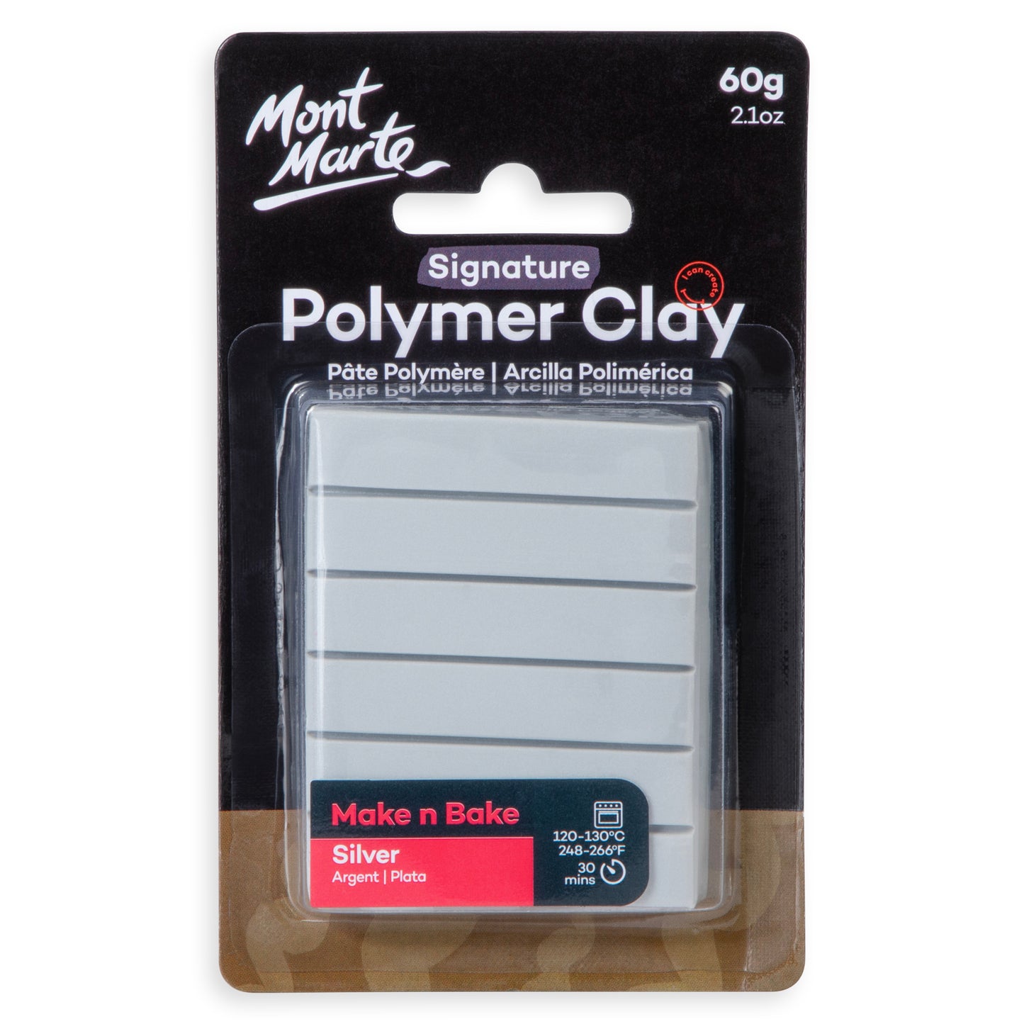Make n Bake Polymer Clay 60g - Silver image 0