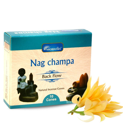 Aromatika Backflow Dhoop Cones Nagchampa (Pack of 12) image 0