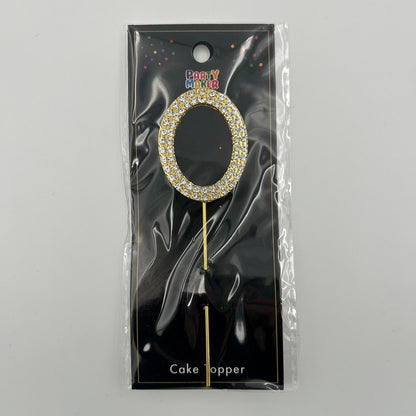 Gold Letter Cake Topper - O image 0