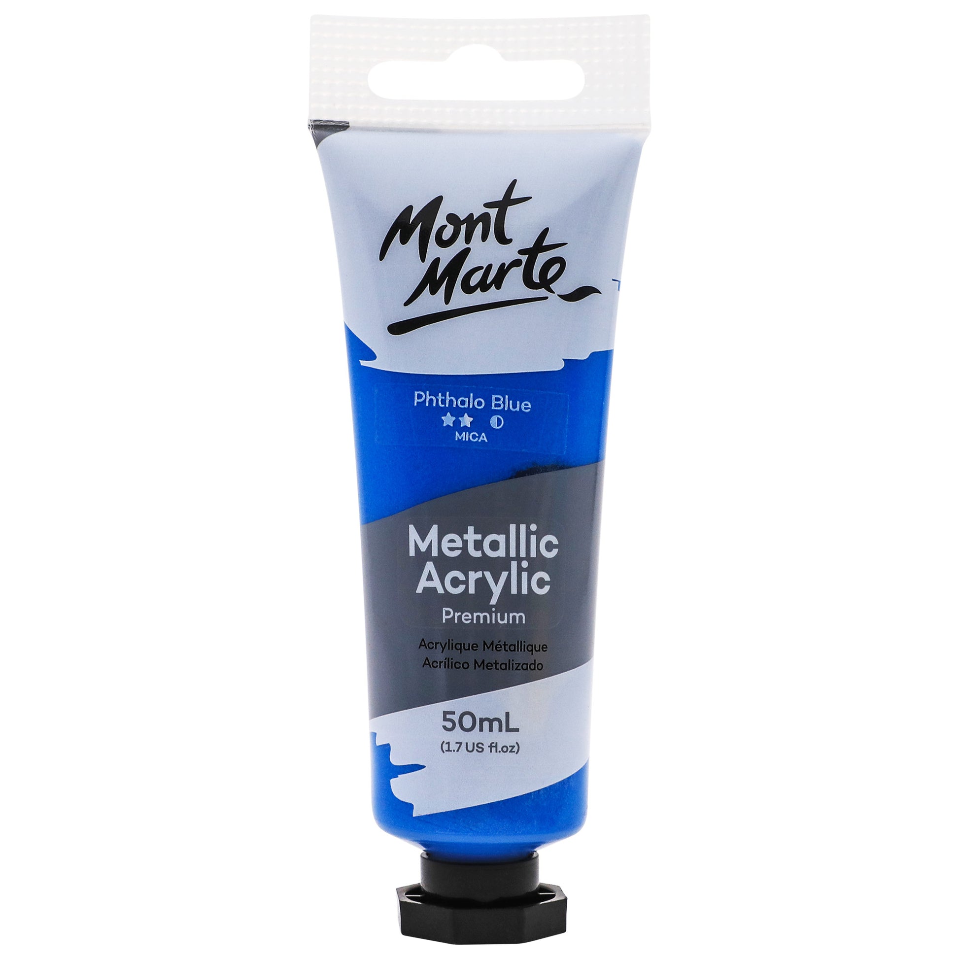 Metallic Acrylic Paint 50ml - Phthalo Blue image 0