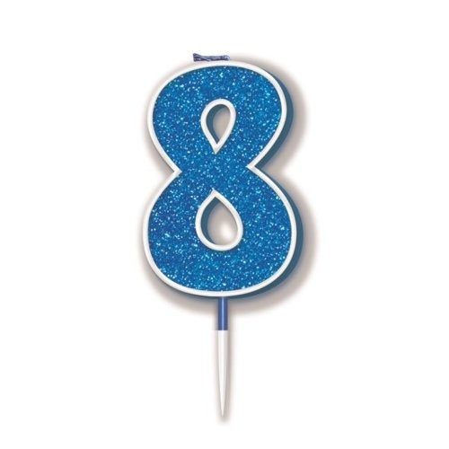 CANDLE GLITTER #8 BLUE image 0