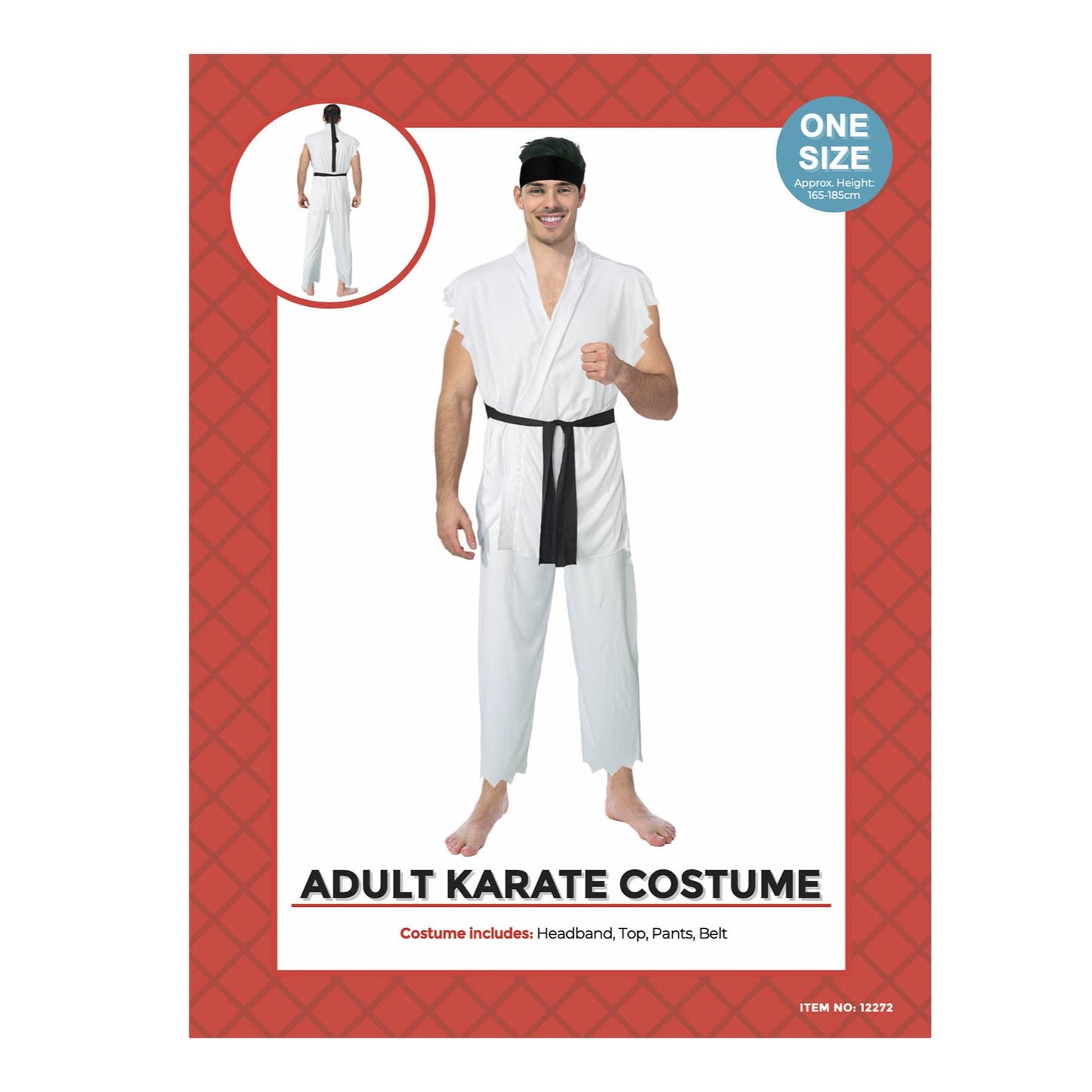 Adult White Fighter Costume image 0