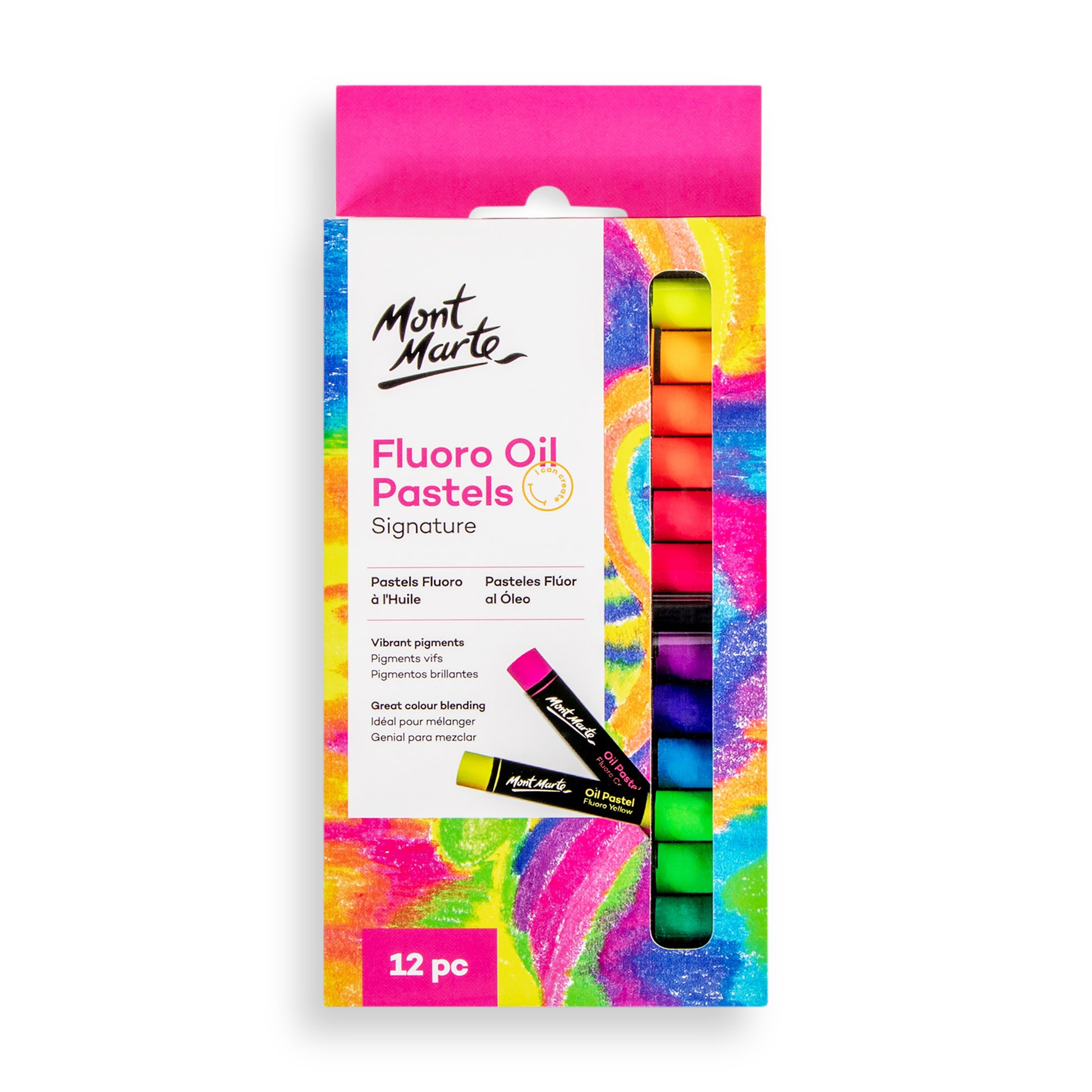 Fluoro Oil Pastels 12pc image 0