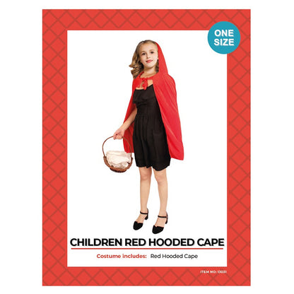 Children Little Red Hooded Cape image 0
