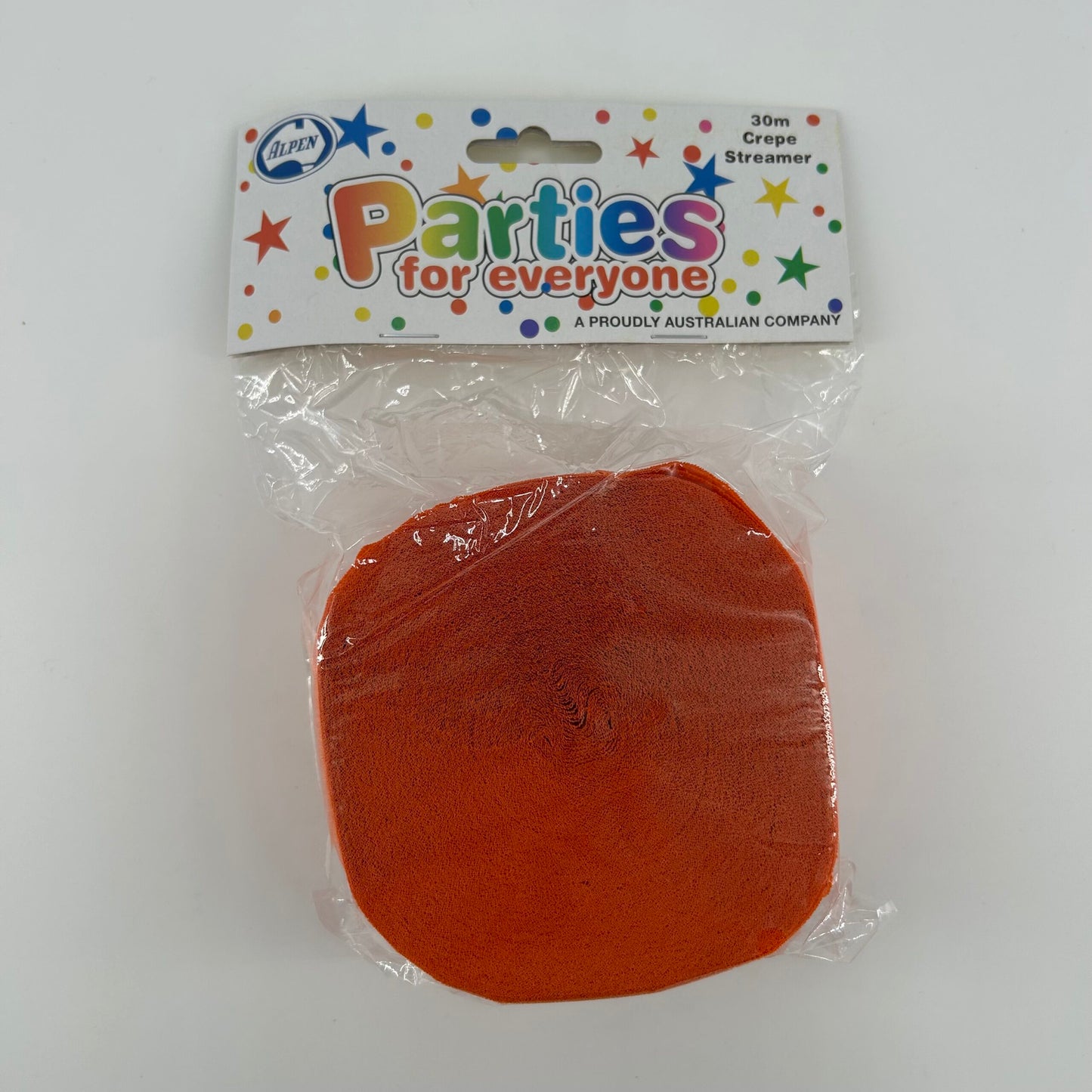 Paper Crepe Streamer 30m ORANGE image 0