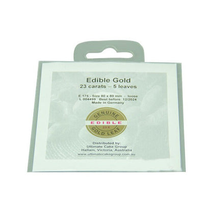 5pk Premium Edible 23K Gold Leaf Loose Booklet 80x80mm image 0