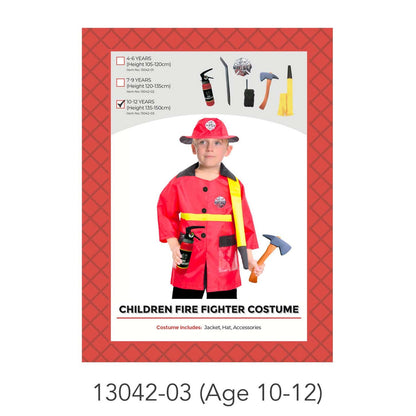 Children Fire Fighter Costume (L) (10-12 years) image 0