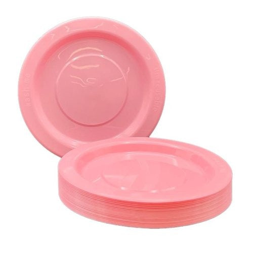 Light Pink Plastic Lunch Plates Pack 20 image 0
