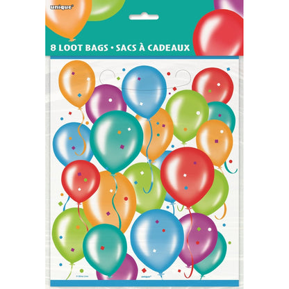8 LOOT BAGS - BALLOON BIRTHDAY image 0