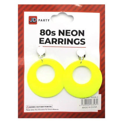 Neon 80s Earrings (Yellow) image 0