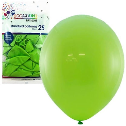 Standard 30cm Latex Balloons 25pk - Lime image 0