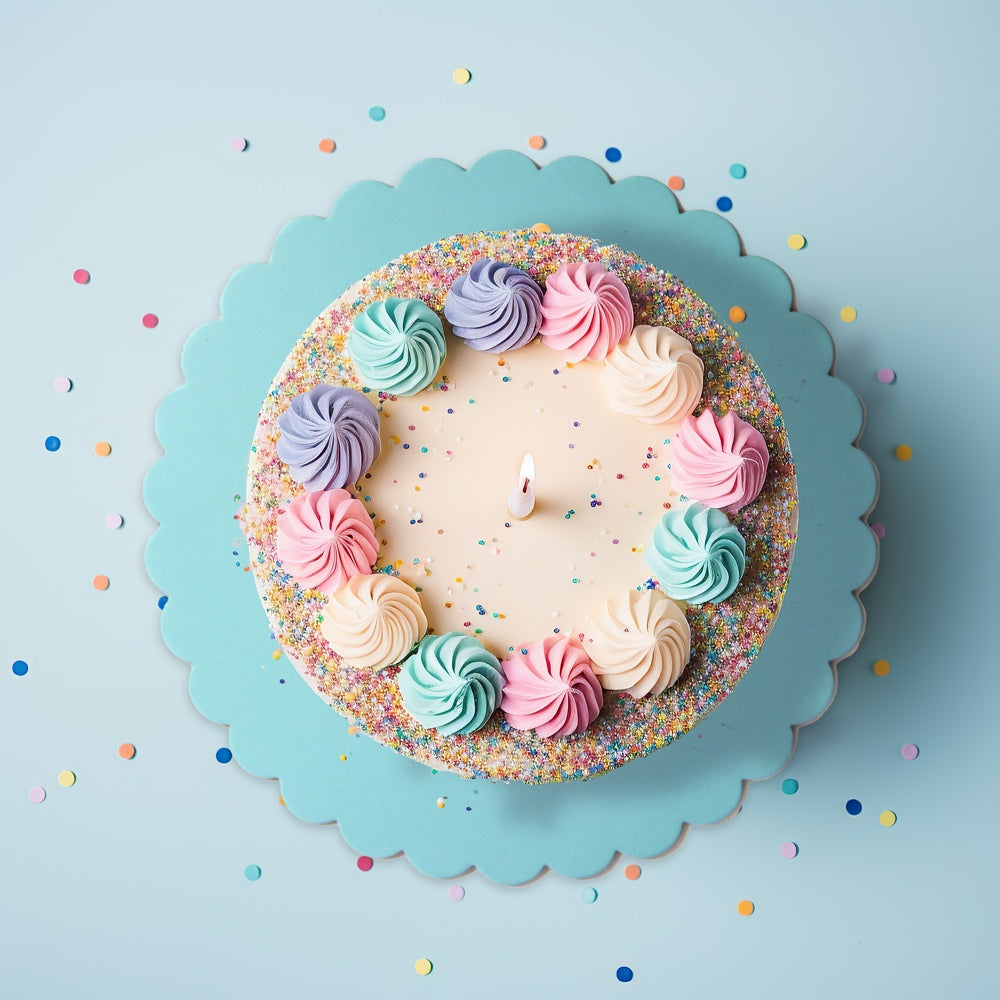 10in Scalloped Cake Board - Pastel Blue image 0