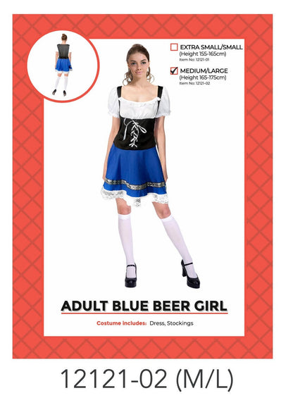 Adult Blue Beer Girl Costume (M/L) image 0