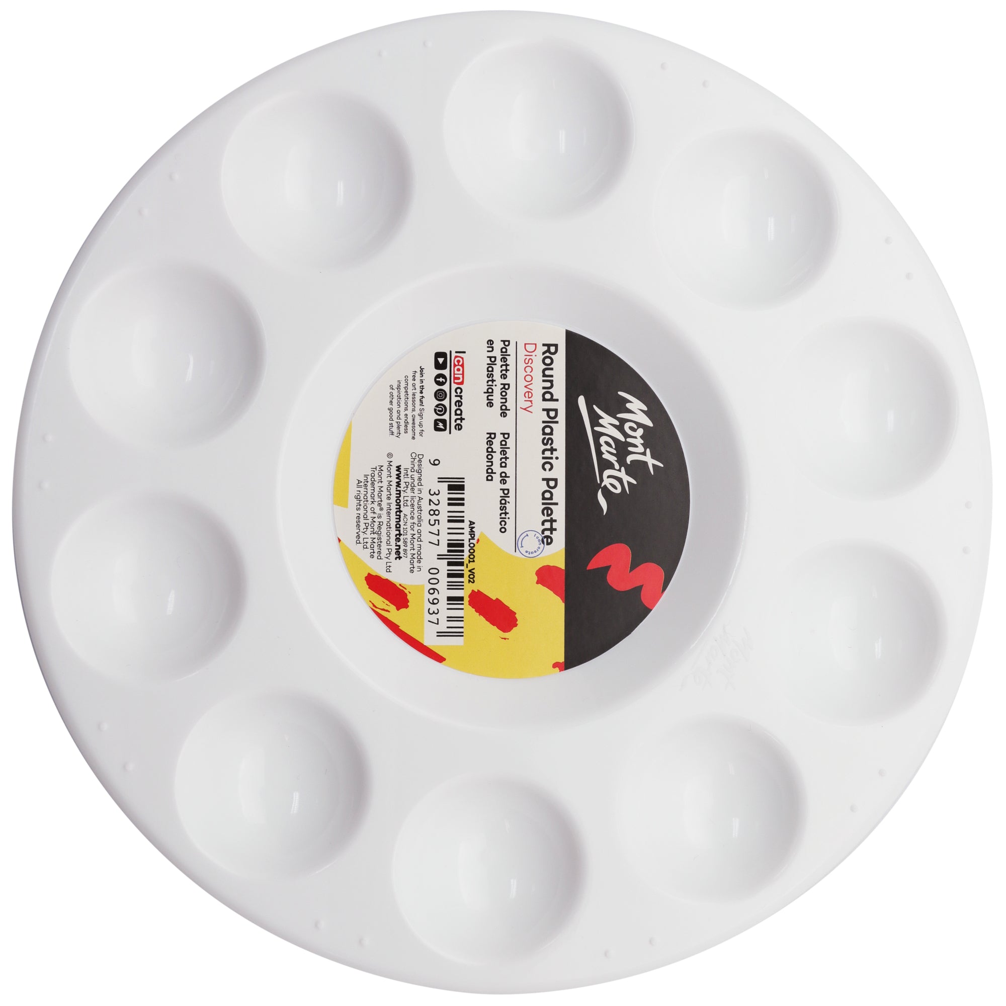 Round Plastic Palette 17cm image 0