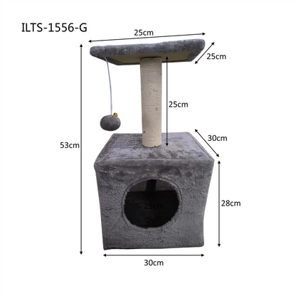 Purrfect Cat Pole 2 Level 30*20*53cm Grey image 0