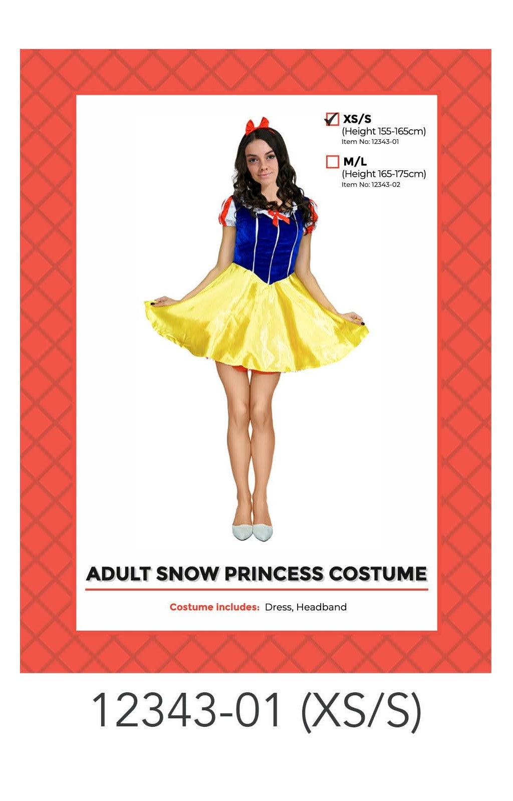 Adult Snow Princess Costume (XS/S) image 0