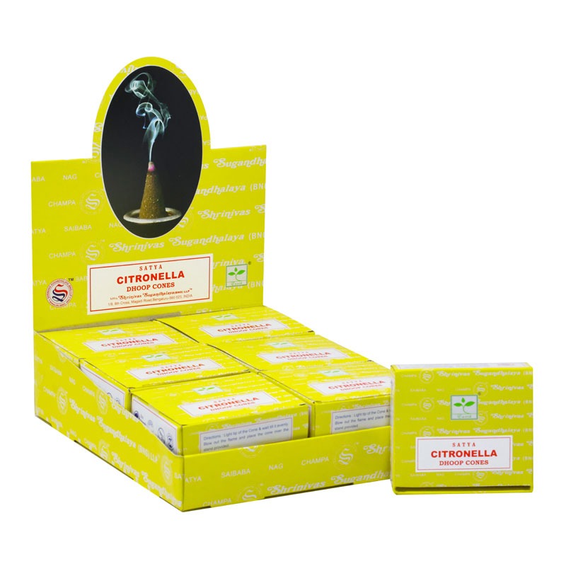 Satya (B) Citronella Dhoop Cones (Pack of 12) image 0