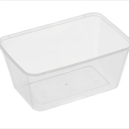 50pk 1000ml Rectangular Plastic Container image 0