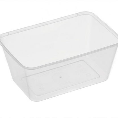 50pk 1000ml Rectangular Plastic Container image 0