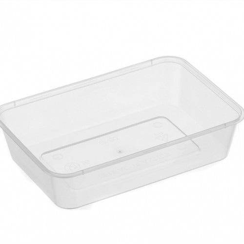 50pk 500ml Rectangular Plastic Container image 0