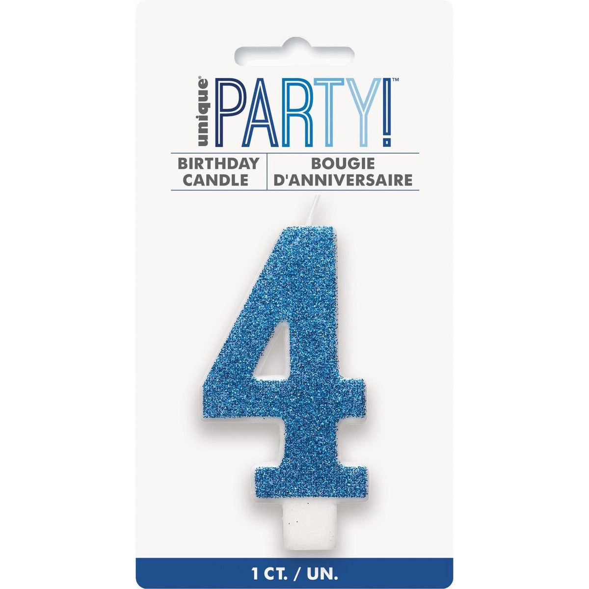NUMERAL CANDLE 4 - BLUE image 0