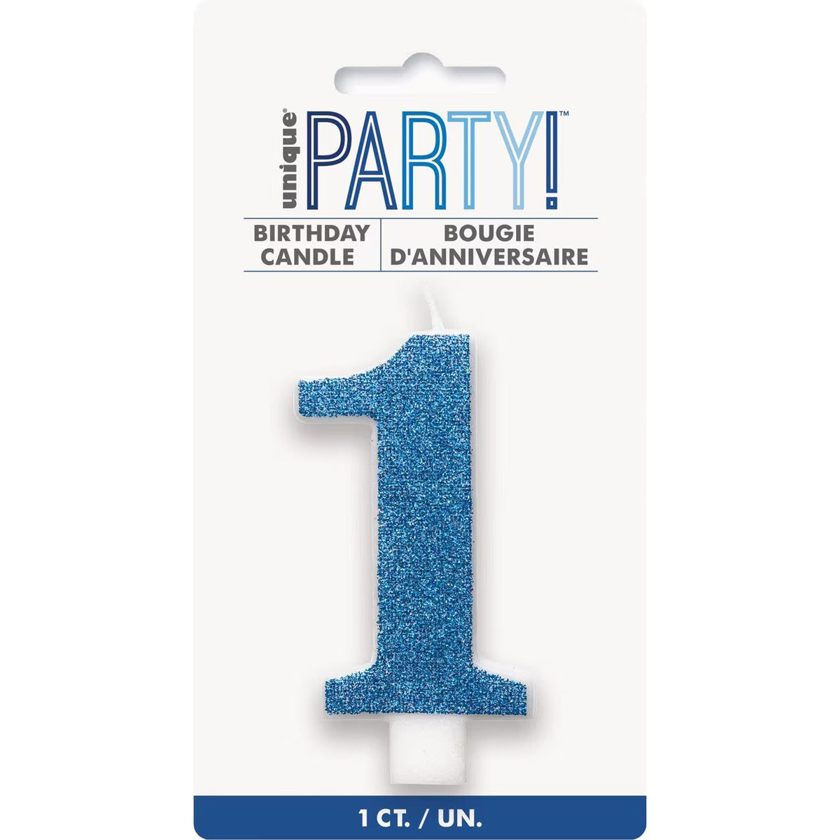 NUMERAL CANDLE 1 - BLUE image 0