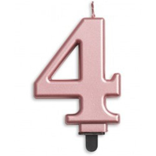CANDLE NUMERAL JUMBO ROSEGOLD #4 image 0