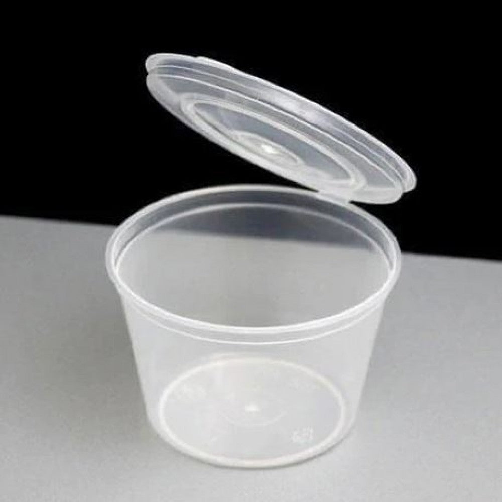50pk Small Round Hinged Lid Container image 0