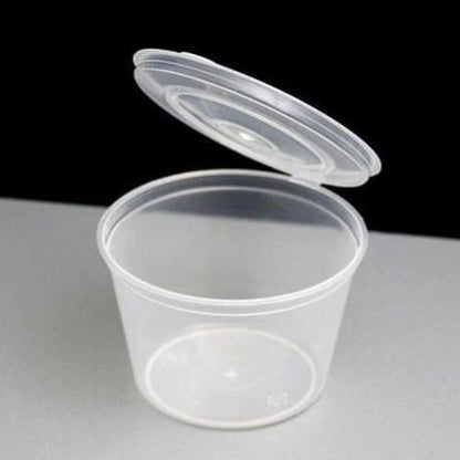 50pk Small Round Hinged Lid Container image 0