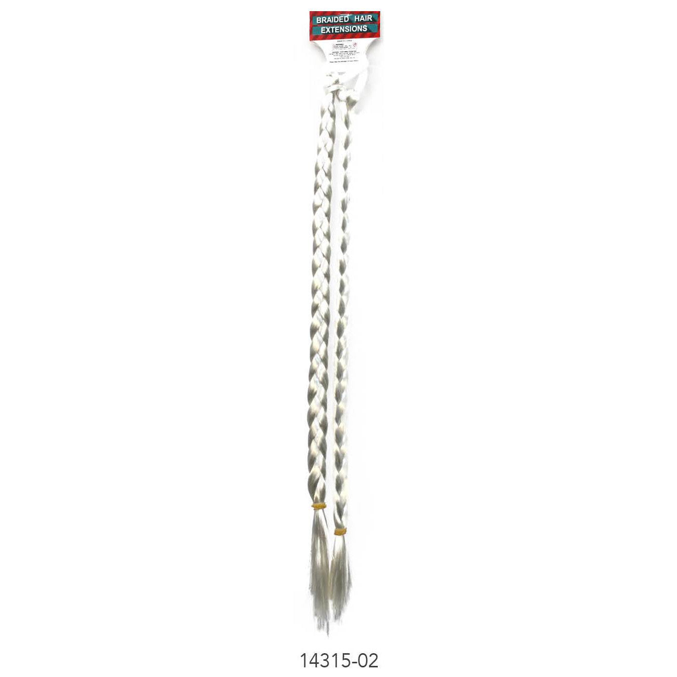 Long Coloured Braided Hair Extension (White) image 0