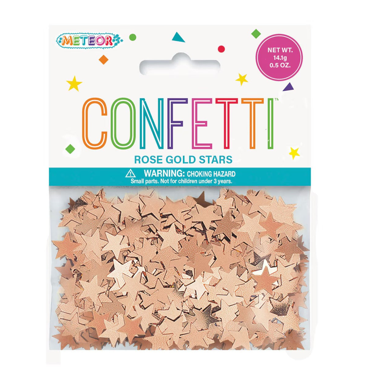 ROSE GOLD STARS CONFETTI .5oz image 0