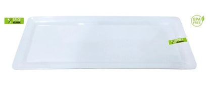 White Melamine Rectangle Platter - 48CM x 20CM image 0