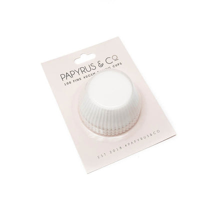 Standard WHITE Greaseproof Baking Cups (100 pack) - 50mm Base image 0