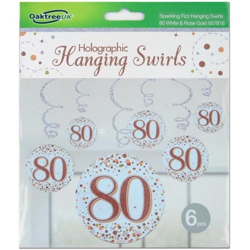 Sparkling Fizz Rose Gold Hanging Swirl #80 Pk6 image 0