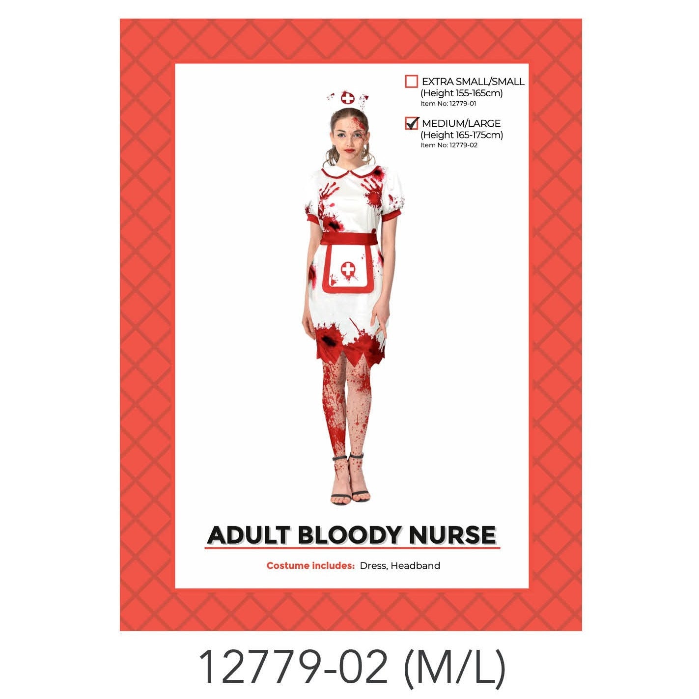 Adult Bloody Nurse Costume M/L image 0